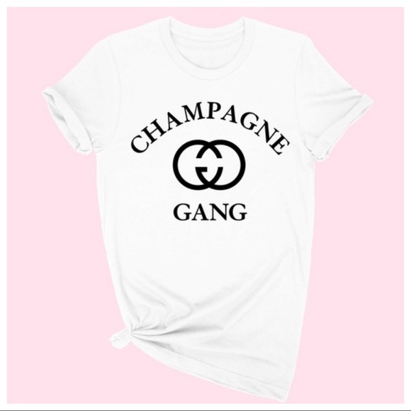 ✨LAST ONE✨CHAMPAGNE GANG GRAPHIC T SHIRT - Picture 3 of 9